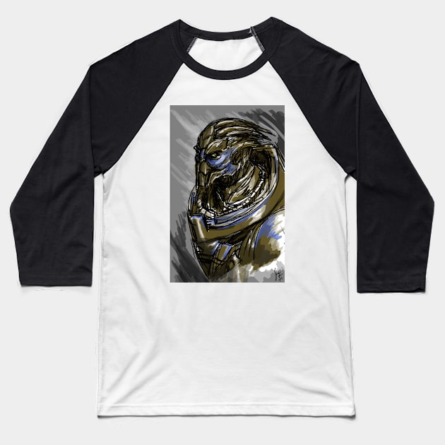 Painted Garrus Baseball T-Shirt by CandaceAprilLee